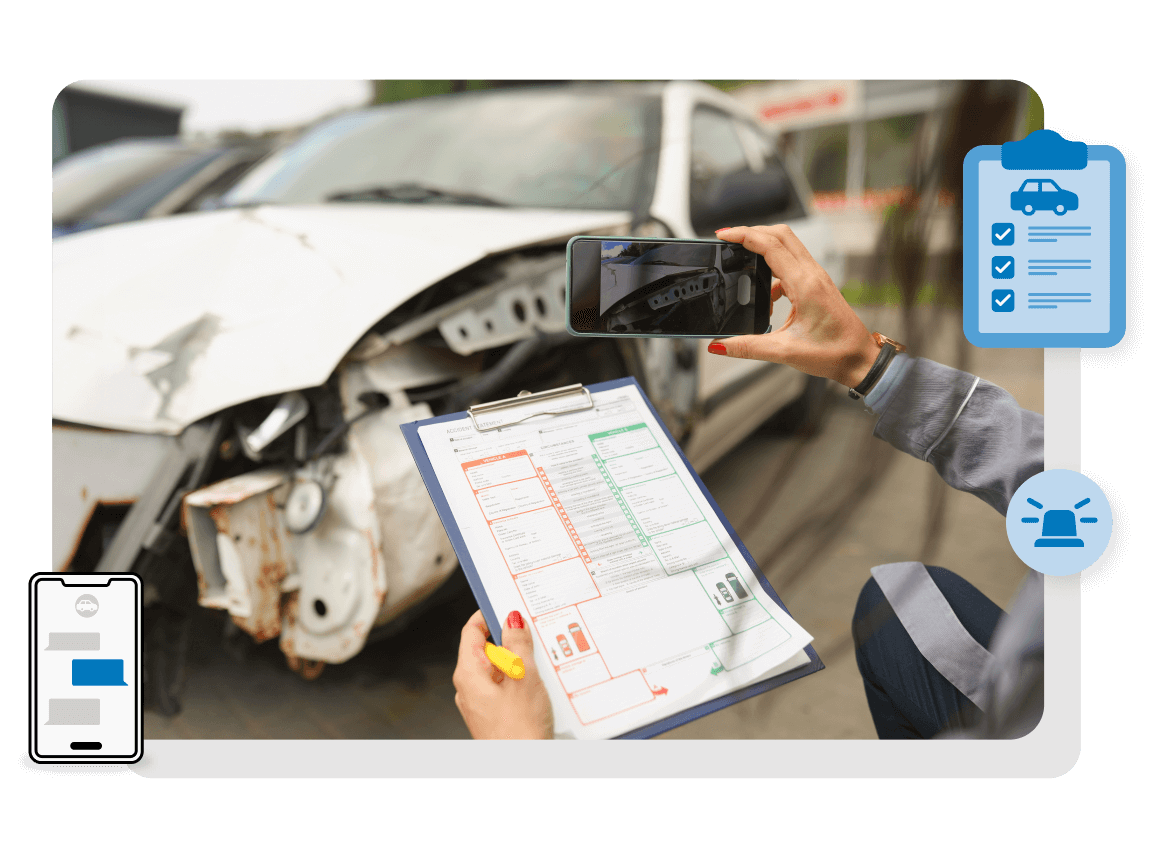 Gestión de siniestros con aseguradoras y ajustadores para resolver accidentes sin complicaciones.