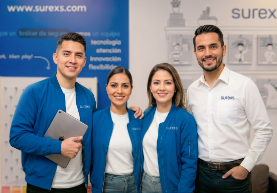 Grupo de un equipo de surexs en Expo