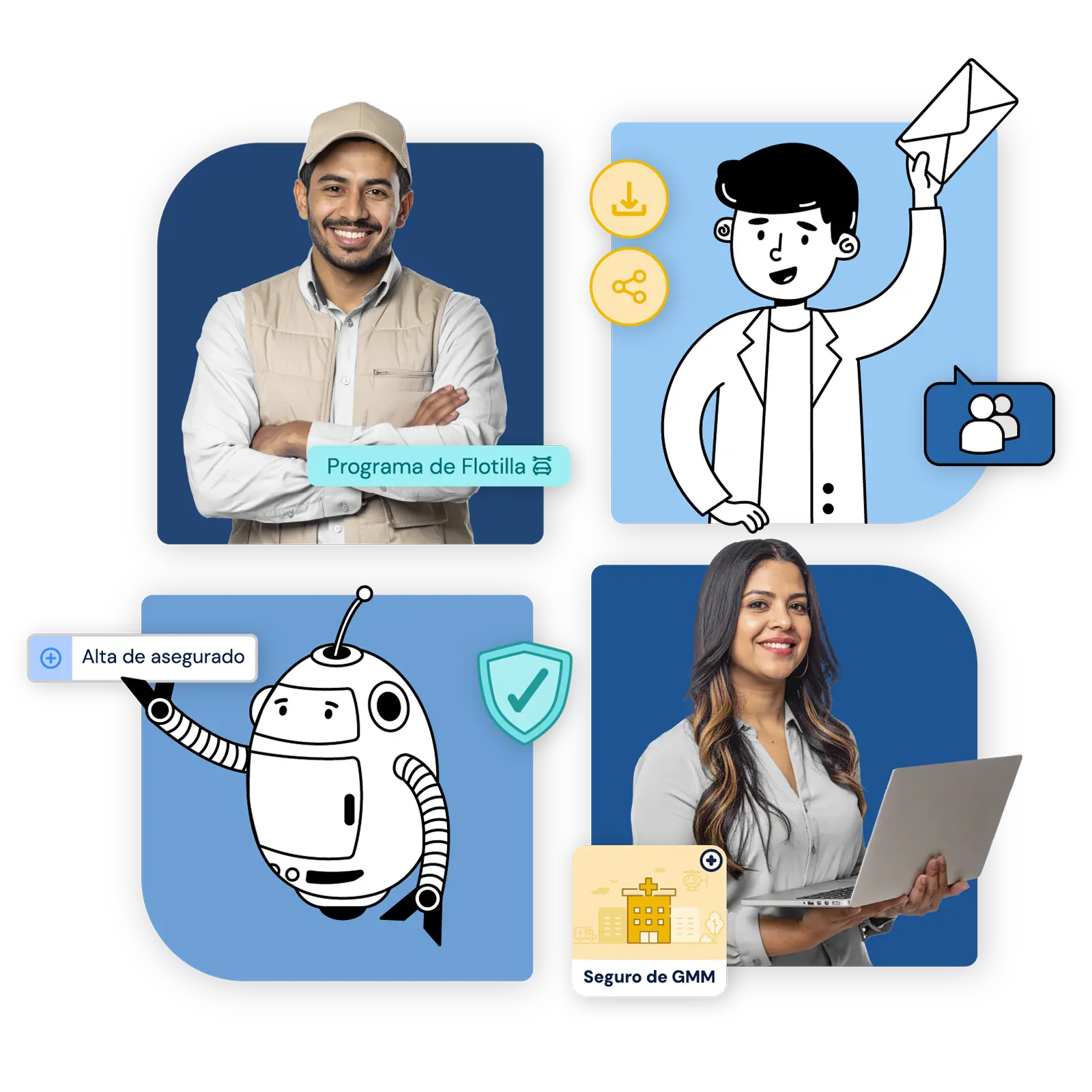 Ilustración comparando